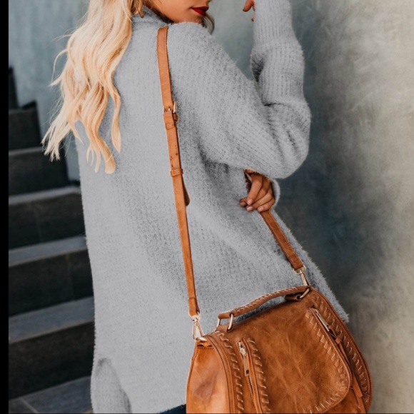 🔥SALE🔥SOFT and WARM Chenille Gray Open Cardigan - Picture 3 of 4